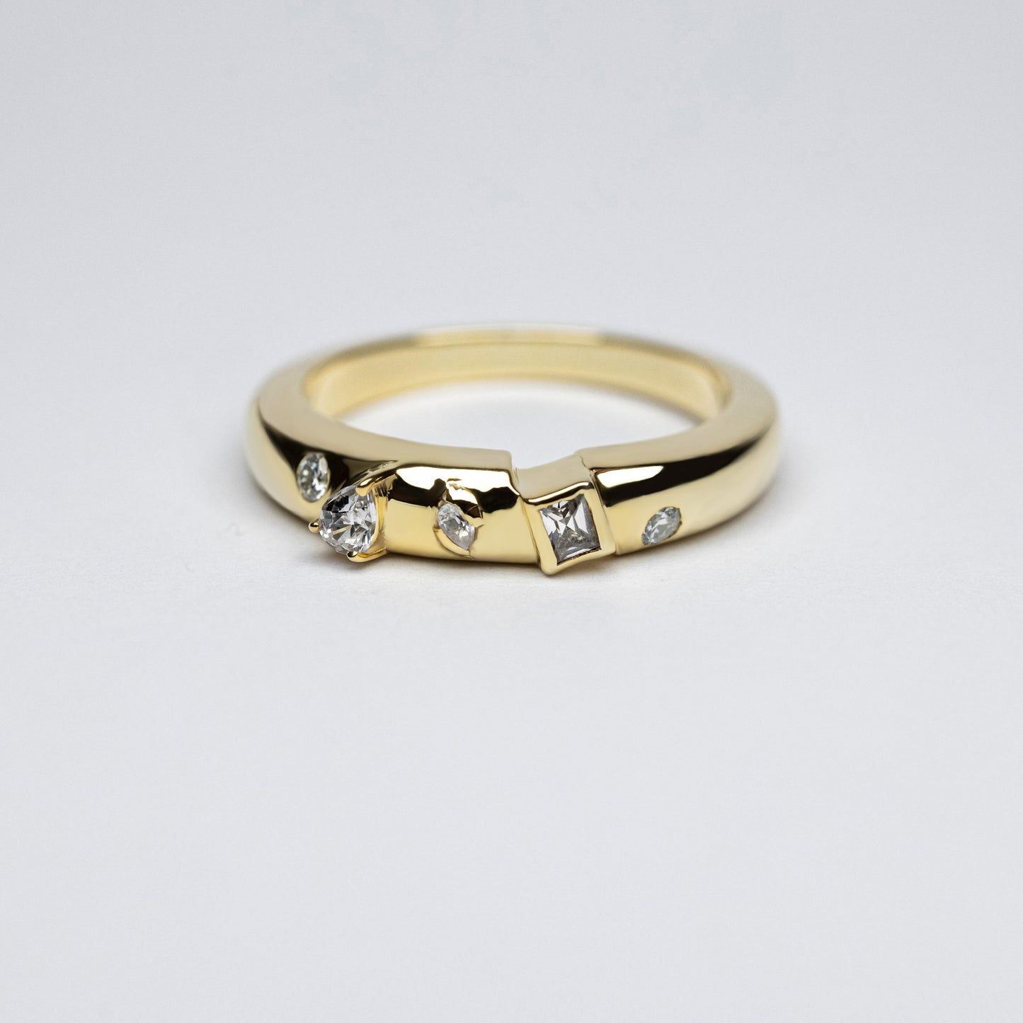 Slim chunk pure diamond - Yellow gold