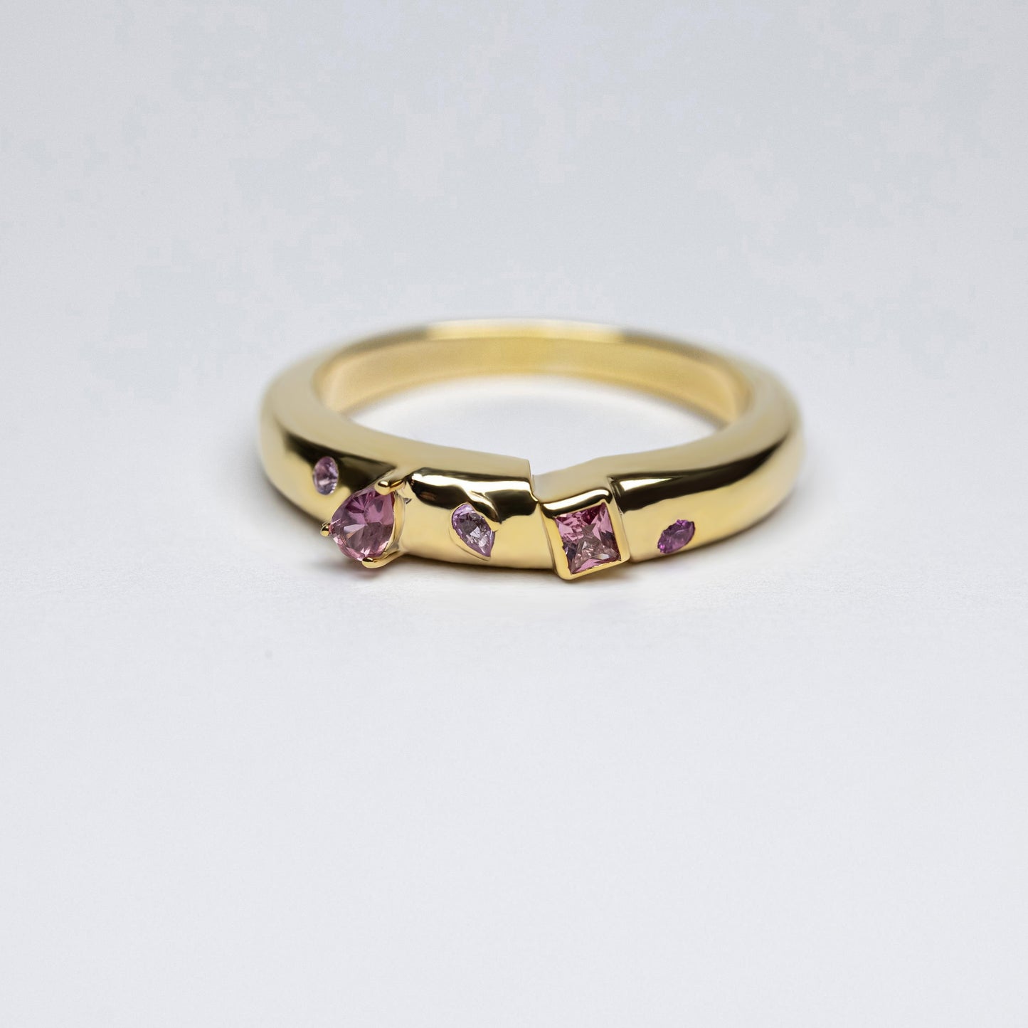 Slim chunk pink dream - Yellow gold